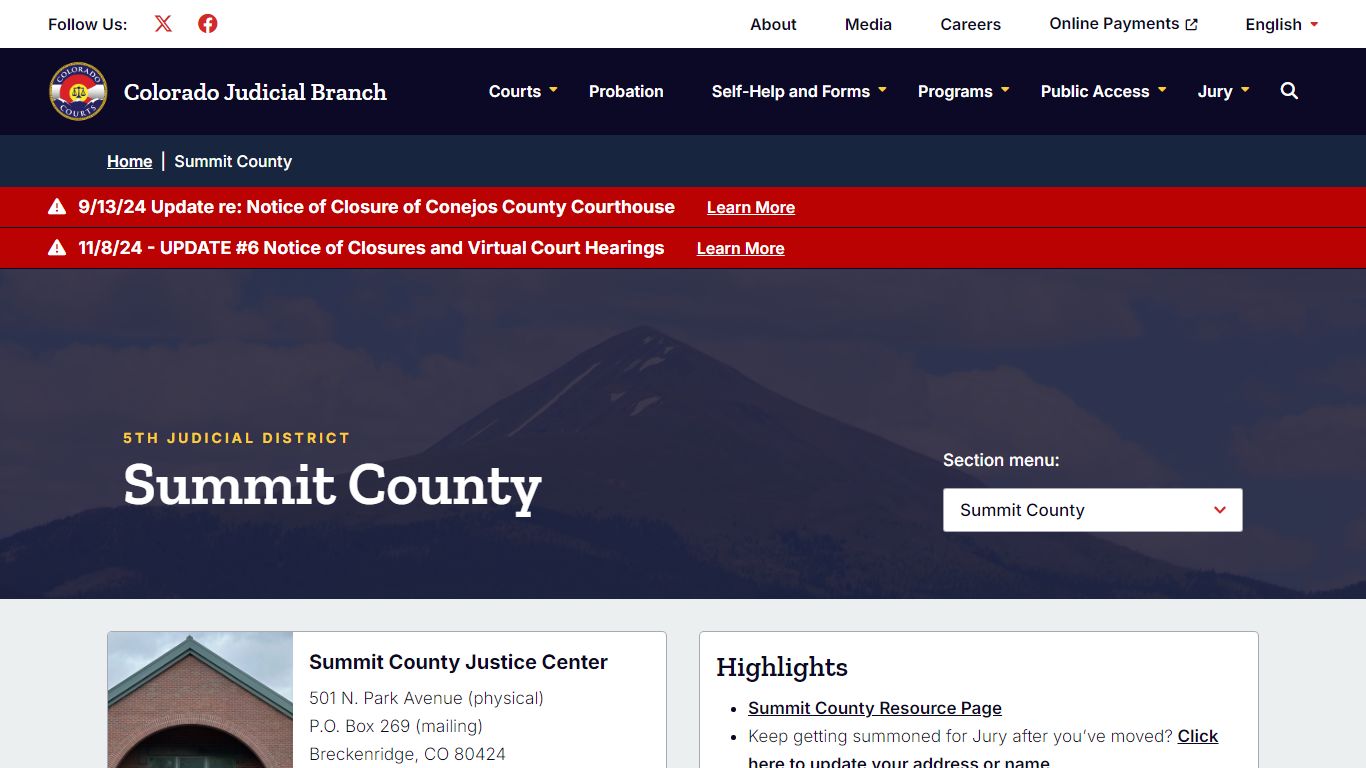 Summit County | Colorado Judicial Branch