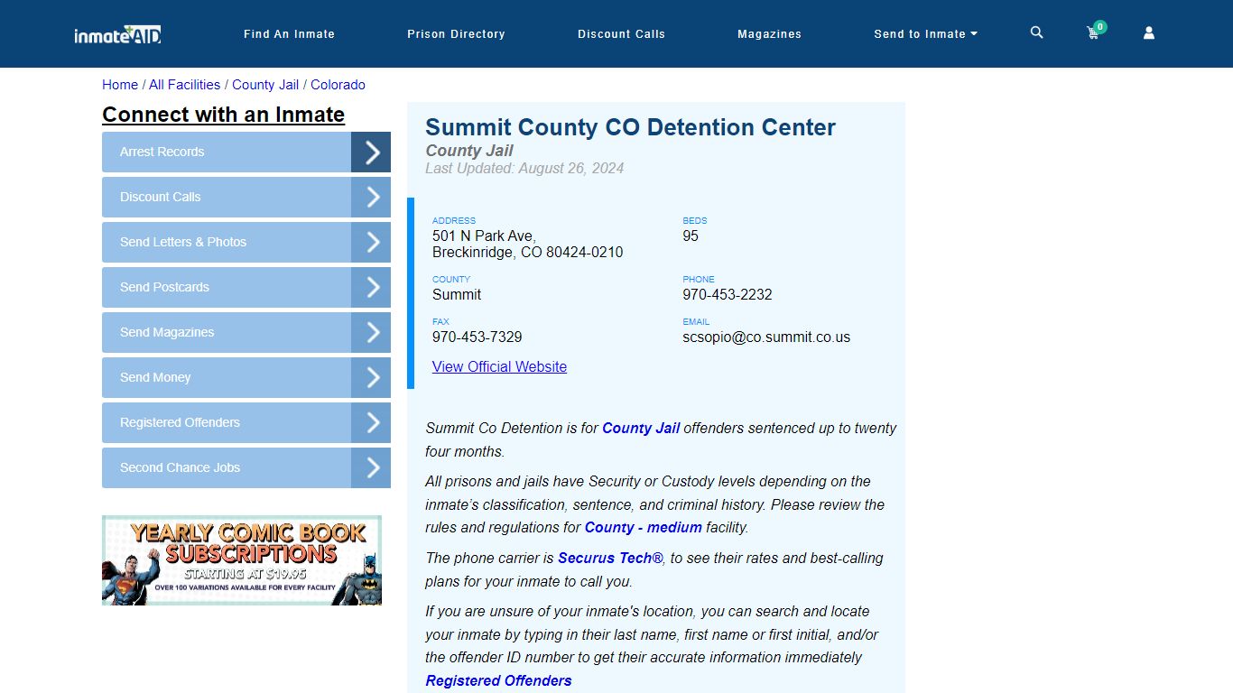 Summit County CO Detention Center - Inmate Locator